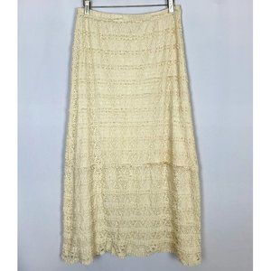Vintage Boho Lace Maxi Skirt